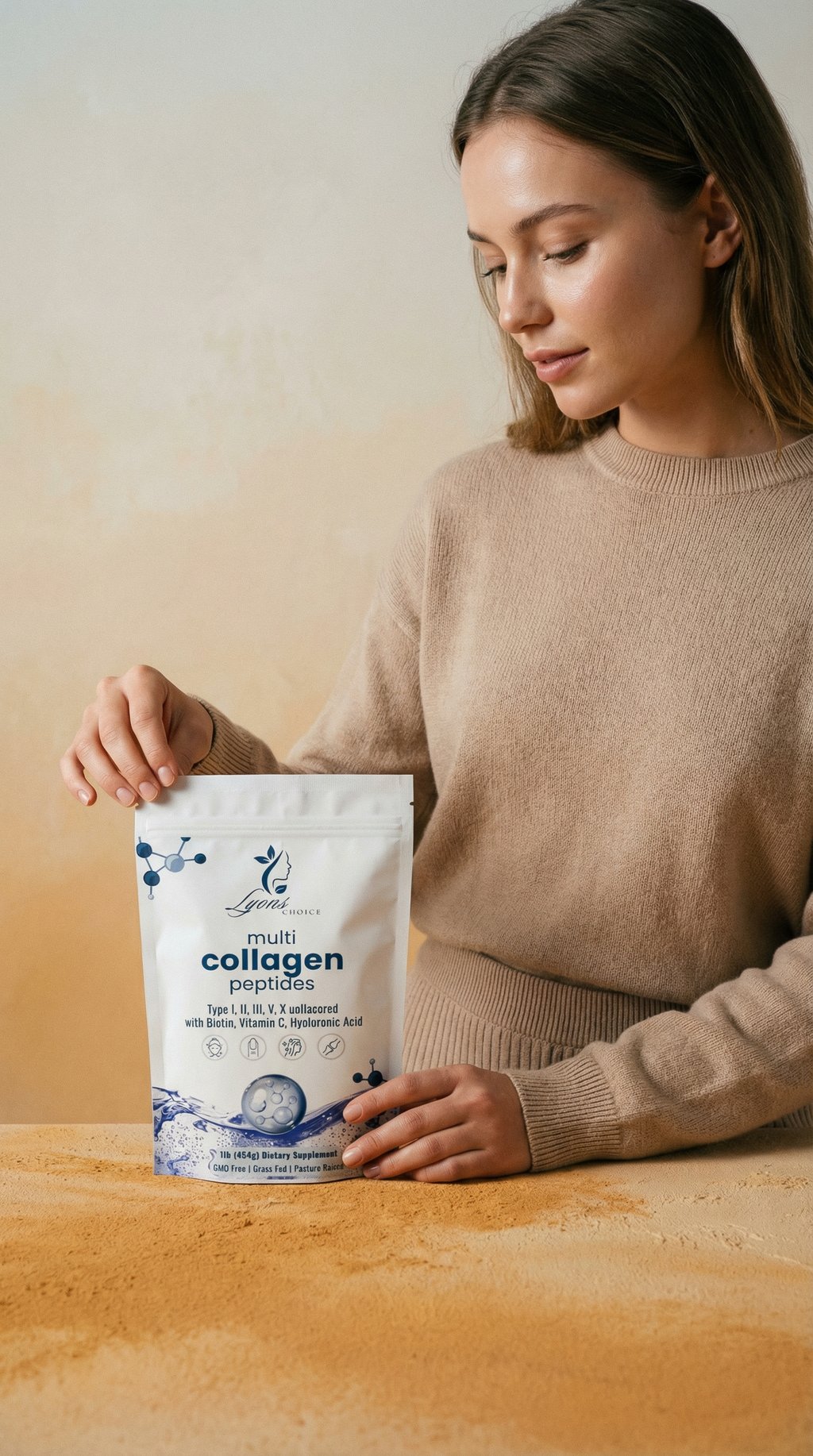 AI product shot of Collagen Multi Pepetides Powder