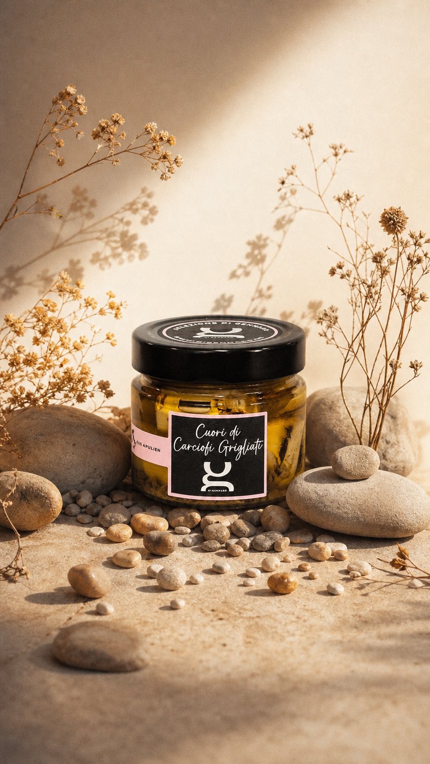 AI product shot of Cuori di Carciofi grigliati
