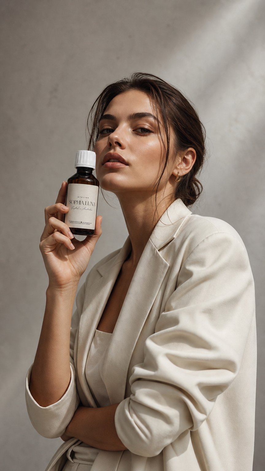 AI product shot of Ivory Essence Geurolie