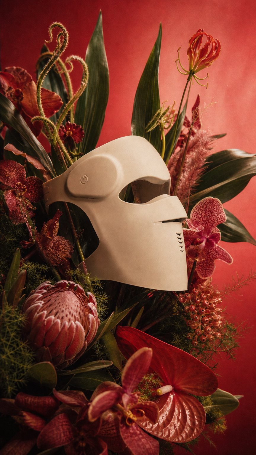 AI product shot of Ouraskin Wireless 9-in-1 LED Face Mask Pro