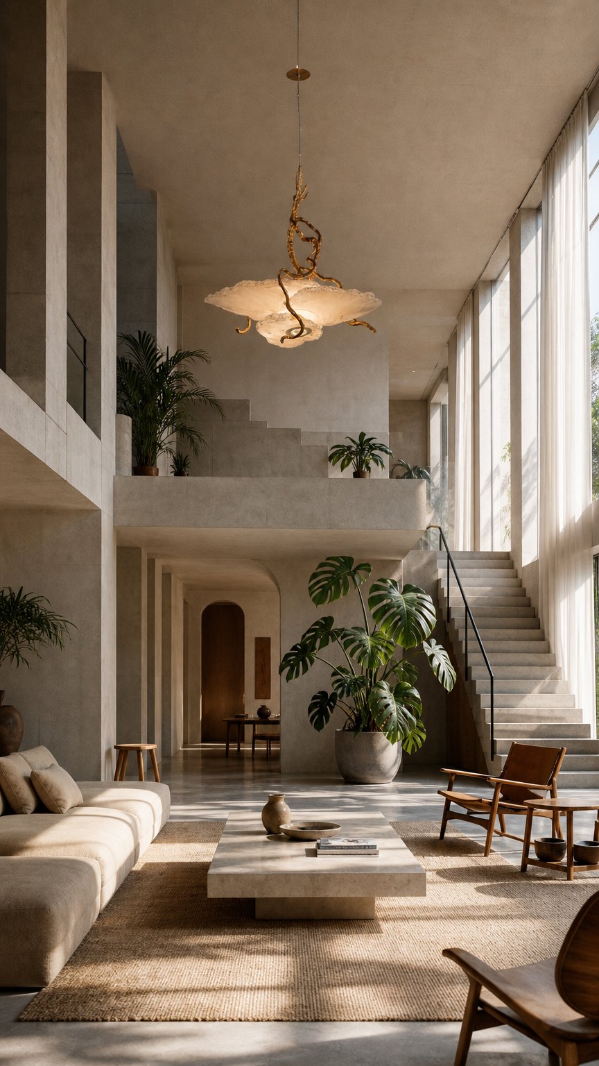 AI product shot of Marble Chandelier