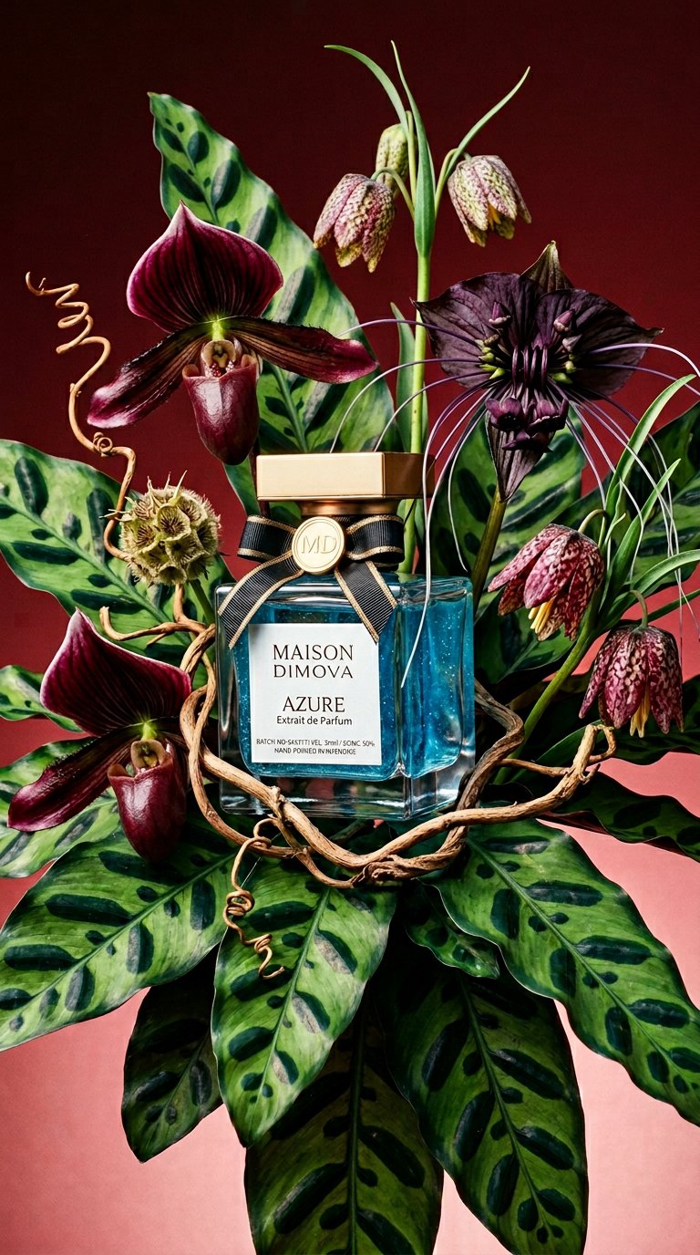 AI product shot of Maison Dimova Azure Extrait de Parfum
