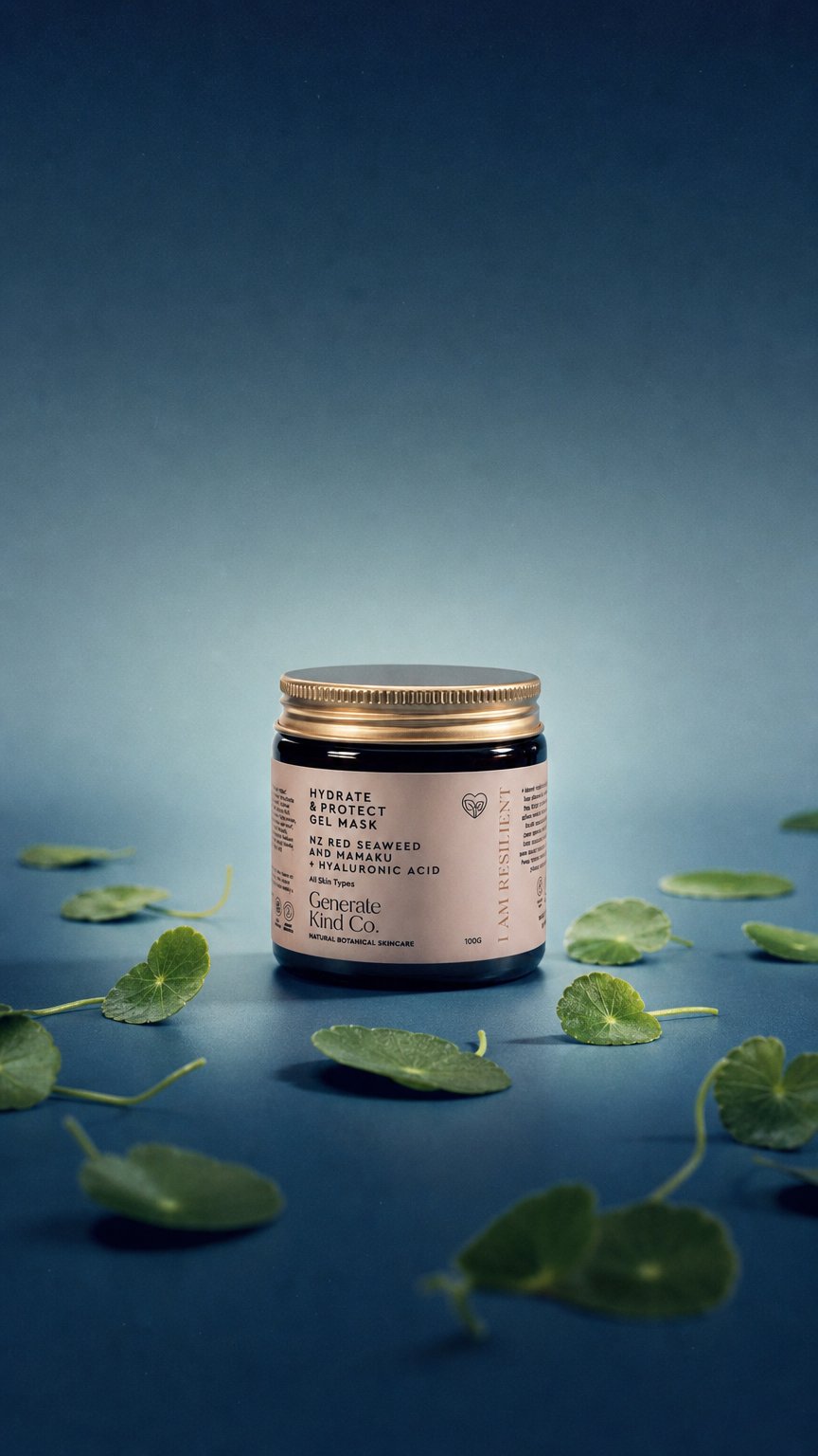 AI product shot of Gel Mask - NZ Red Seaweed & Mamuka + Hyaluronic Acid