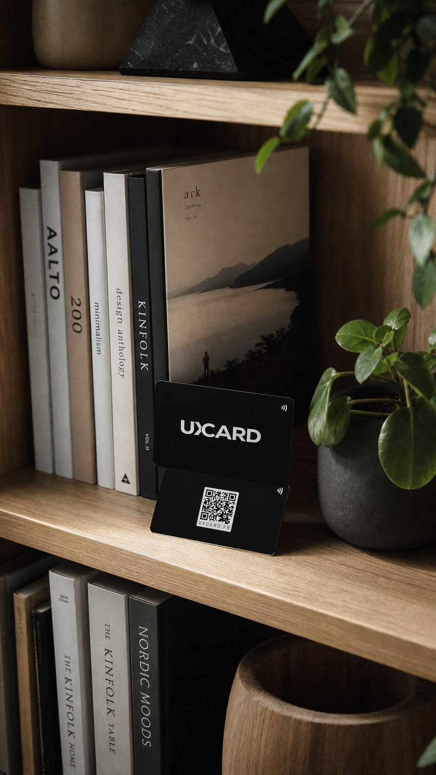 AI product shot of Carte de visite NFC en métal Classic