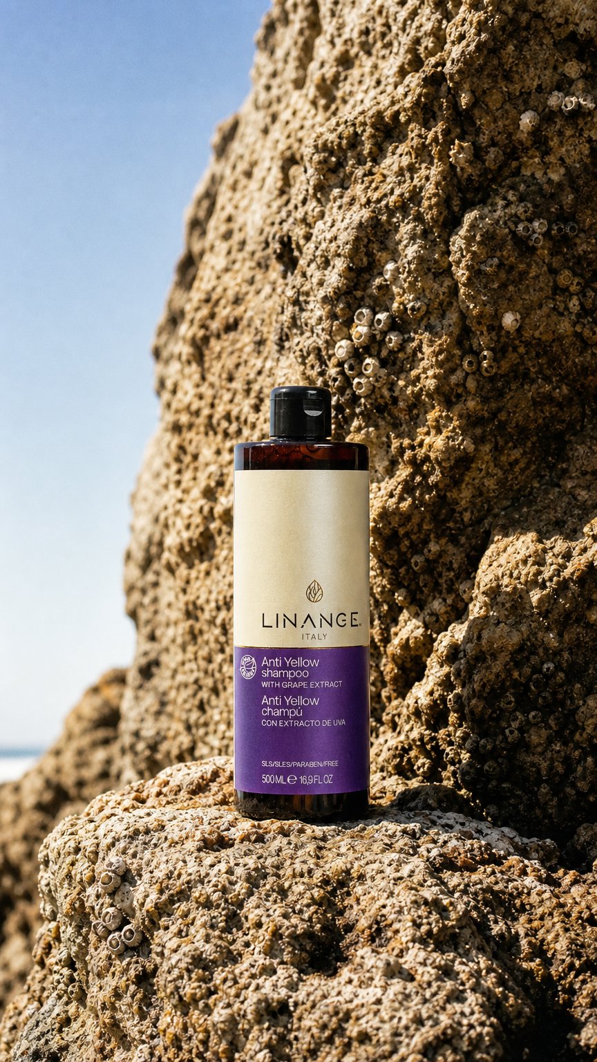 AI product shot of Anti Yellow Shampoo
