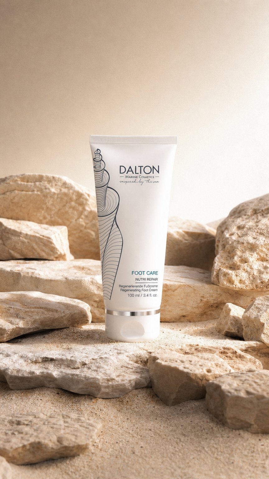 AI product shot of FOOT CARE Regenerierende Fußcreme