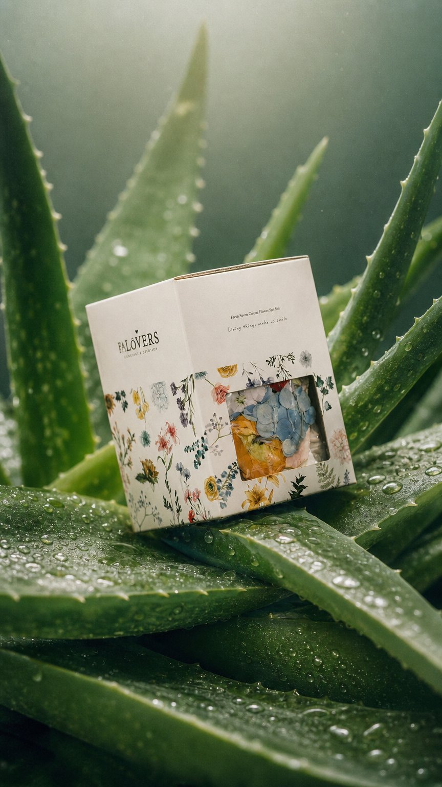 AI product shot of 七色•鮮花•沐浴裝1盒7包【桃花人緣能量】