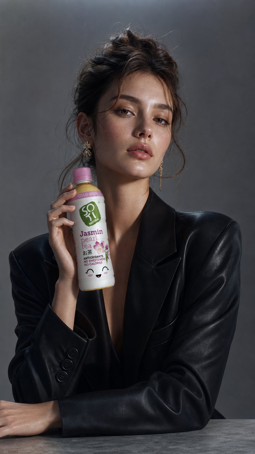 AI product shot of Pearl Jasmin 500 ml bottle rPET x 24 pcs