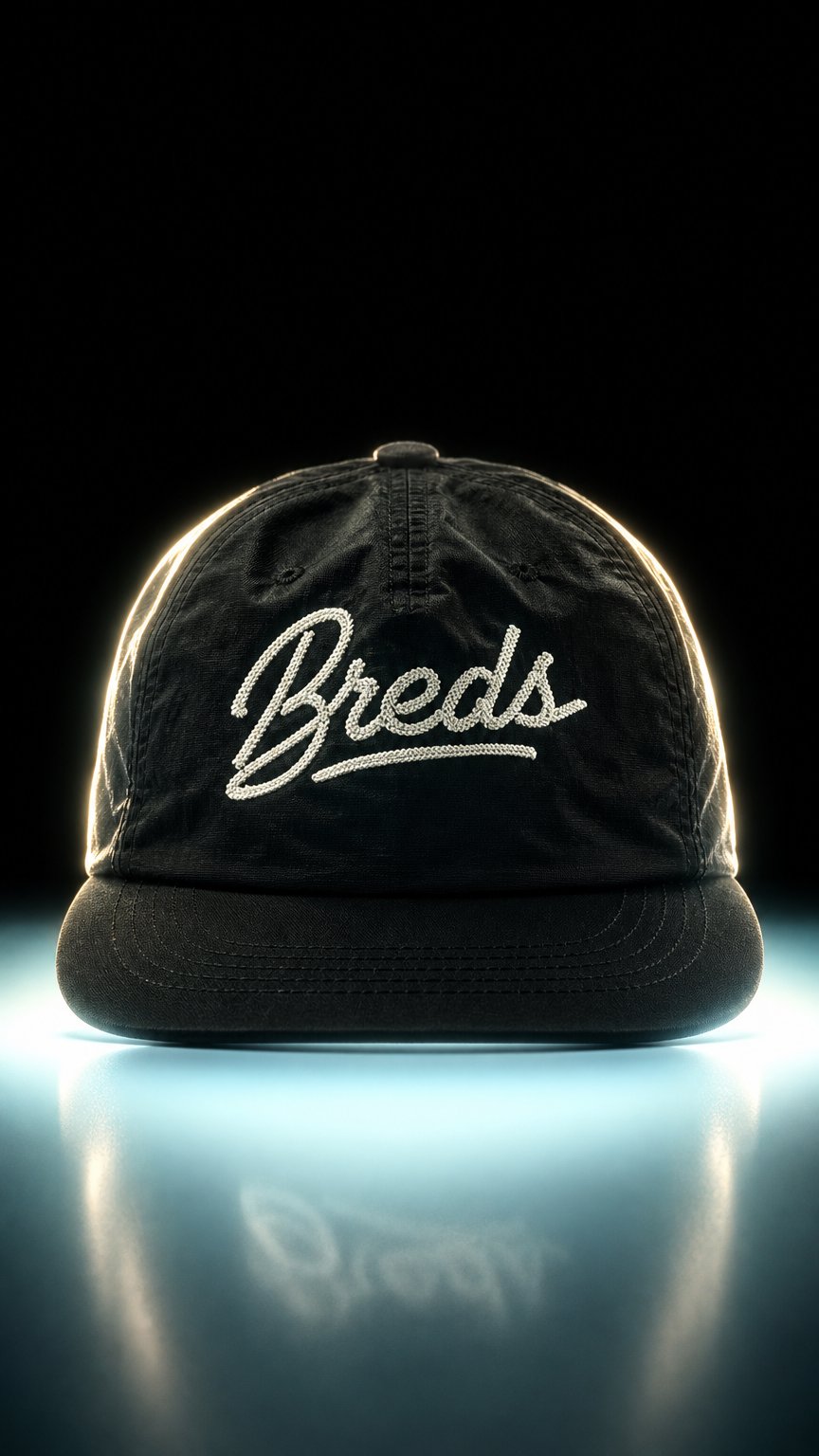 AI product shot of Breds black cap