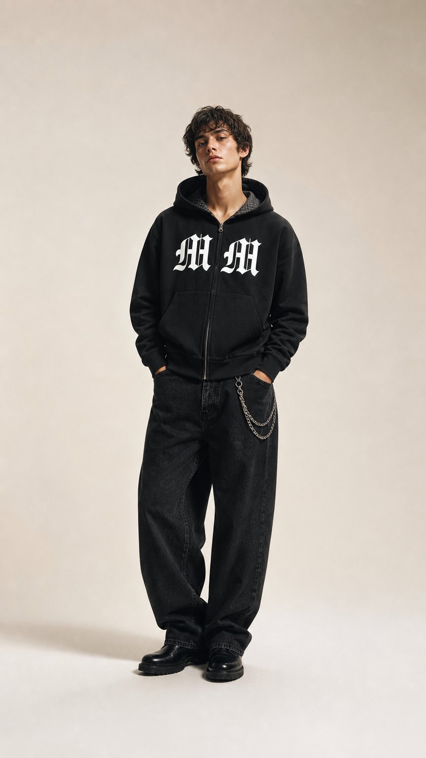 AI product shot of Plaid Zip-Up