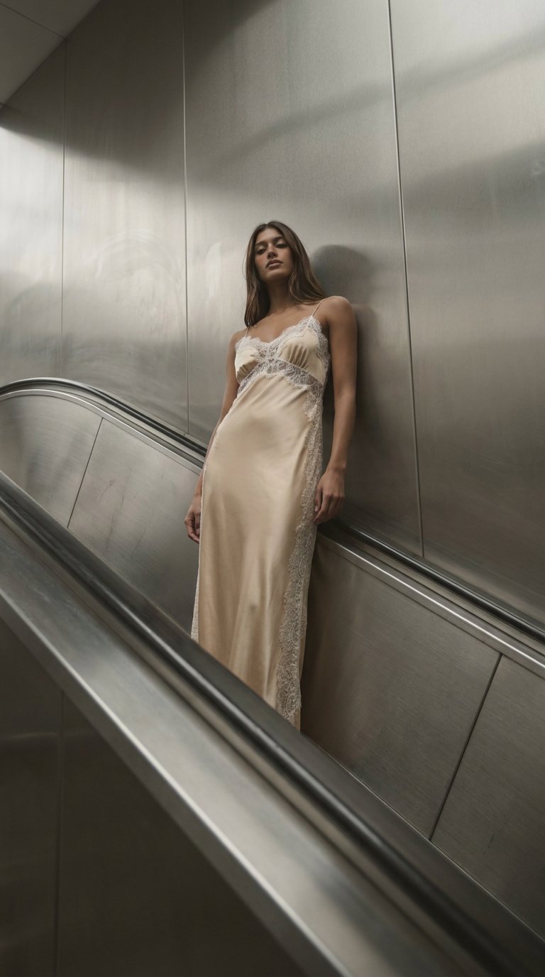 AI product shot of Shia Silk-Blend Maxi Dress