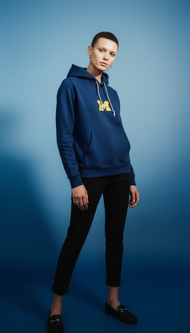 AI product shot of Rhoback Gameday hoodies