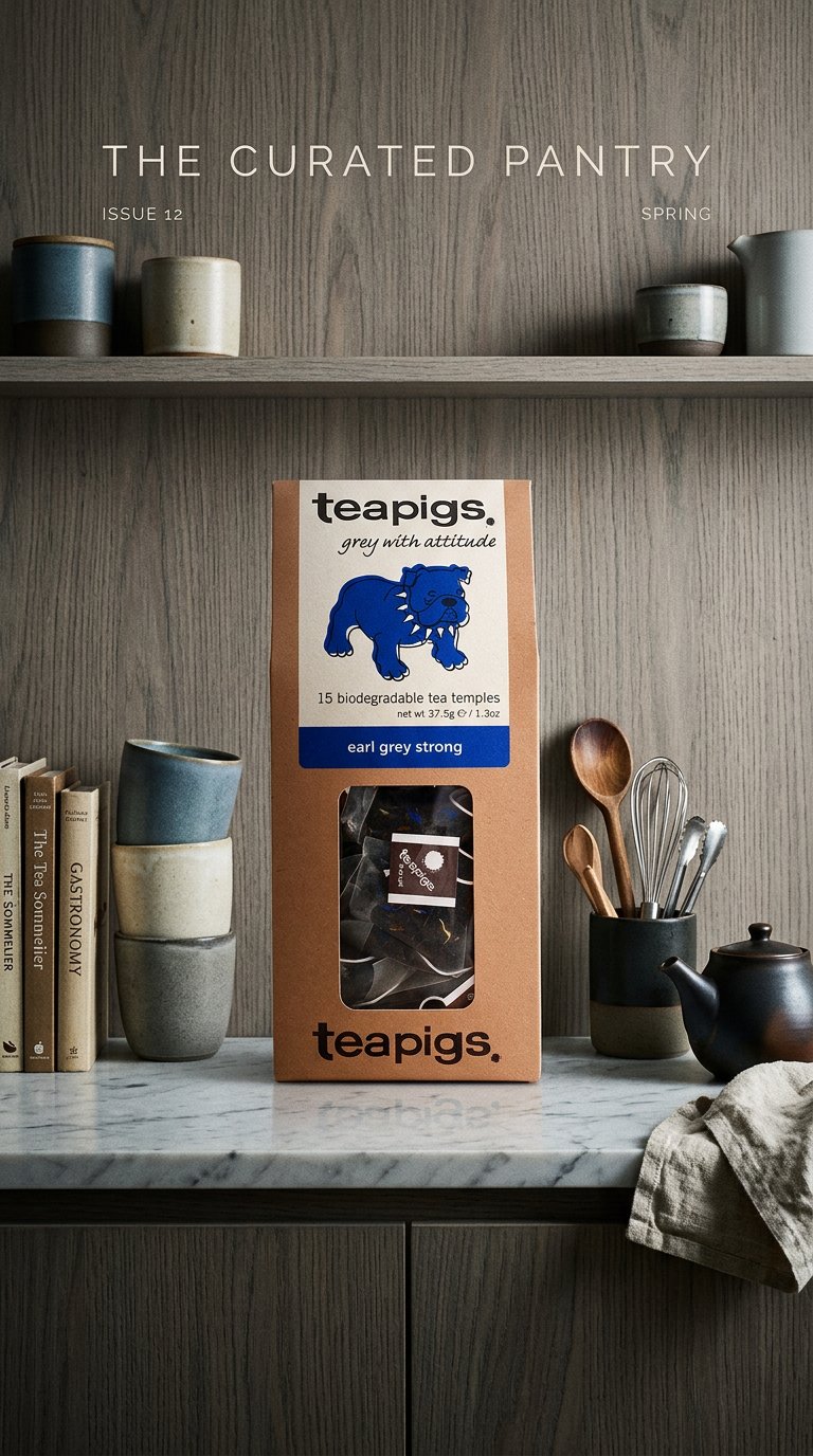 AI product shot of Tea Pigs Earl Grey 15 bag pack