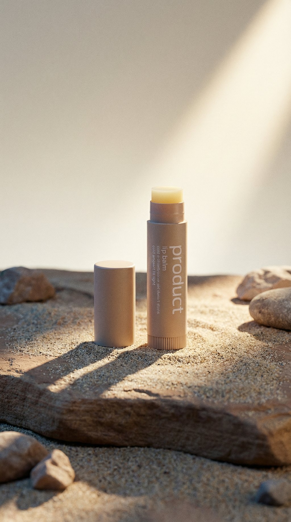 AI product shot of the product - Organic Shea Lip Balm