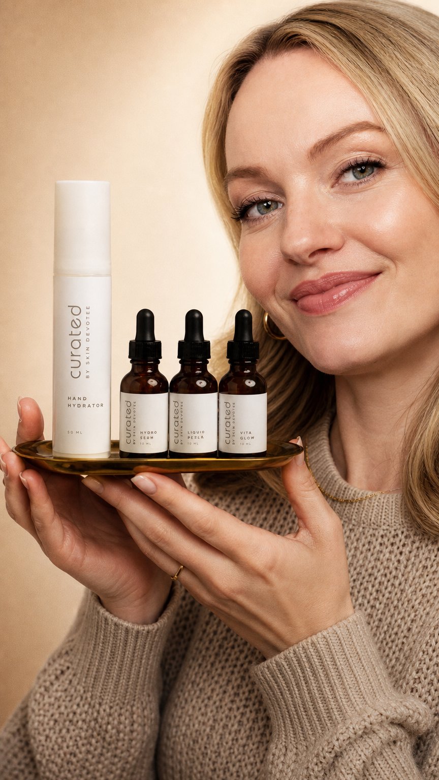 AI product shot of CURATED By Skin Devotee