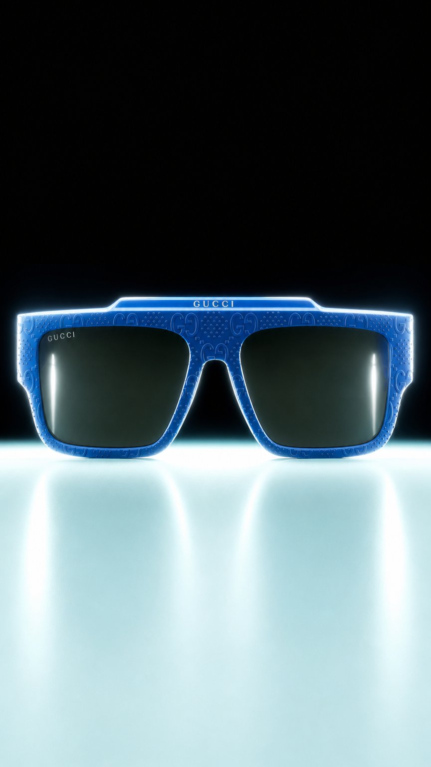 AI product shot of Gucci Institutional Logo GG1460S Blue 008