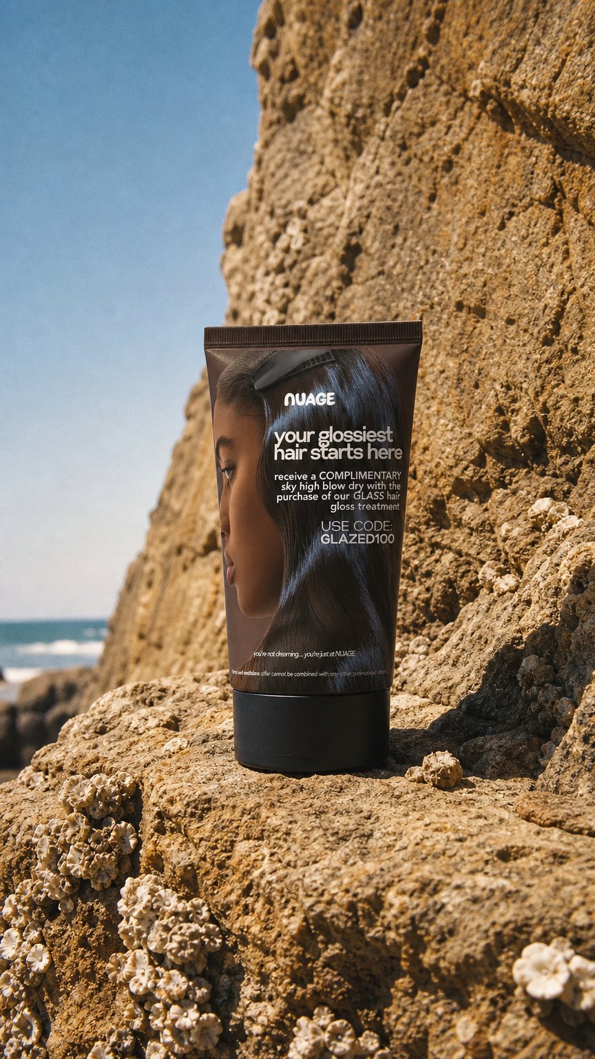 AI product shot of JULY PROMO - COMPLIMENTARY SKY HIGH BLOW DRY WITH THE PURCHASE OF A GLASS HAIR GLOSS TREATMENT