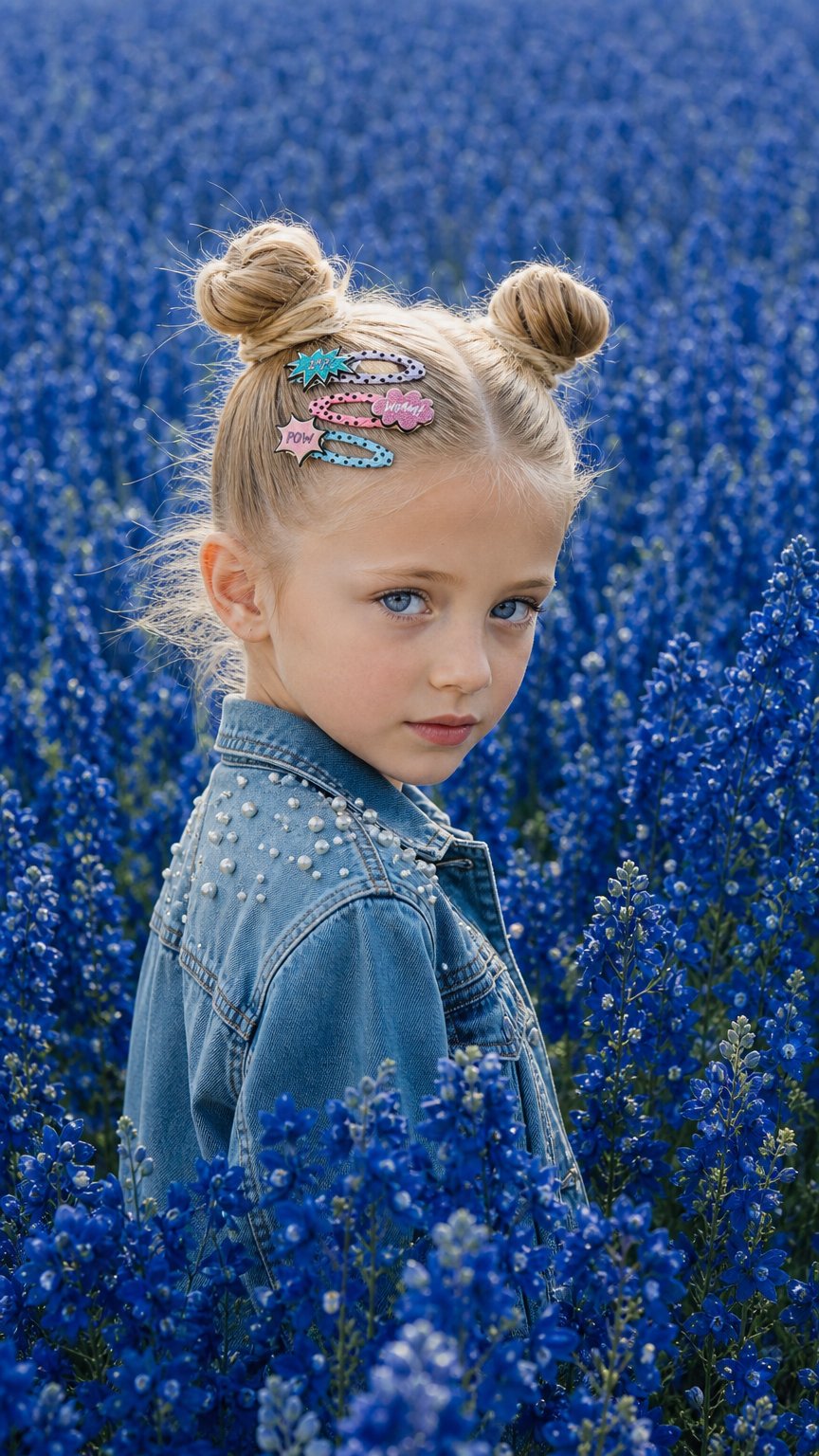 AI product shot of Girl Power Zap, Pow, Wham Hair Clip Set