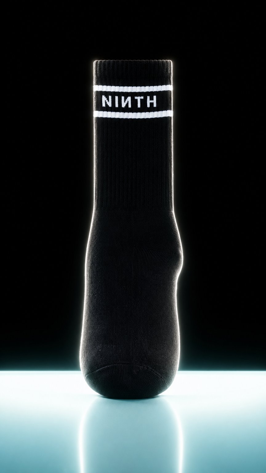 AI product shot of NIИTH Crew Socks