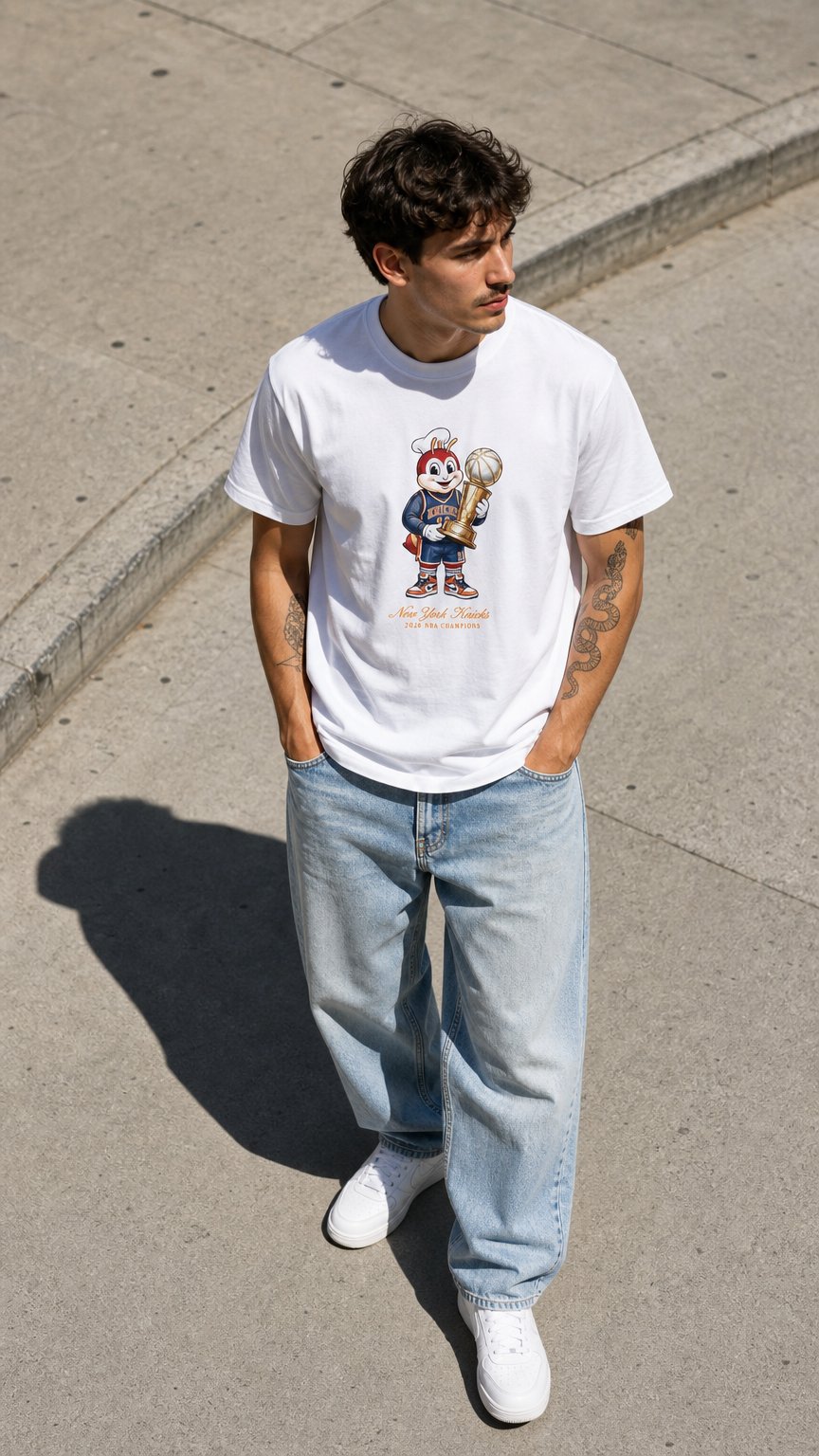 AI product shot of White Championship T-Shirt