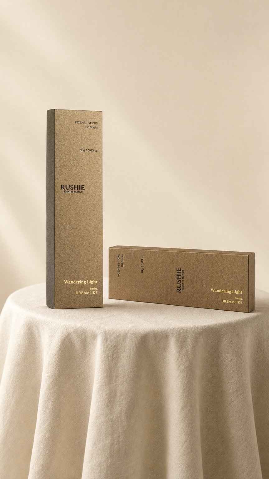 AI product shot of Wandering Light Incense Sticks