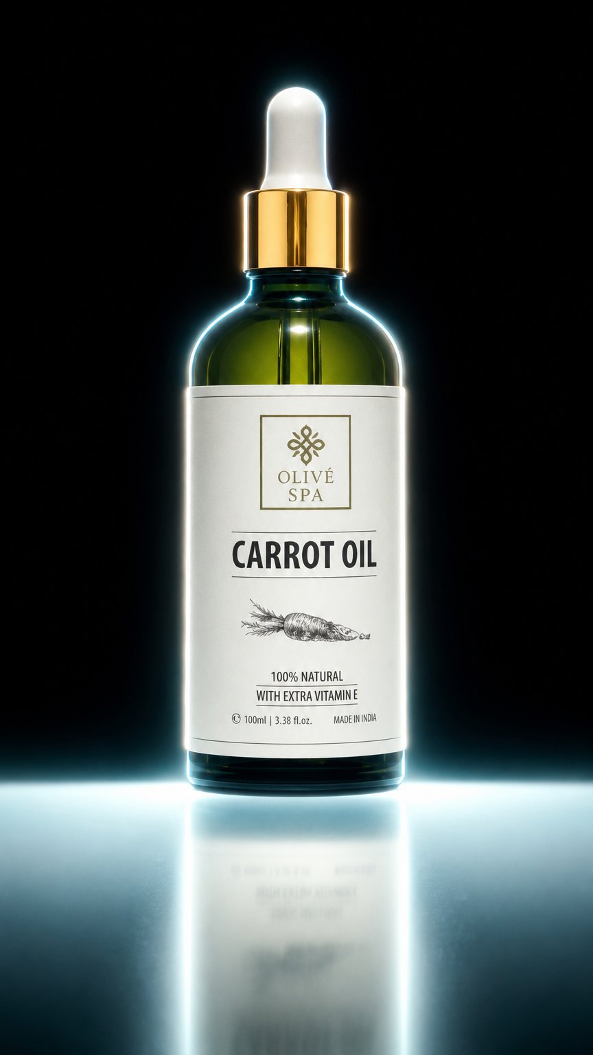 AI product shot of Olive Spa Carrot Oil
