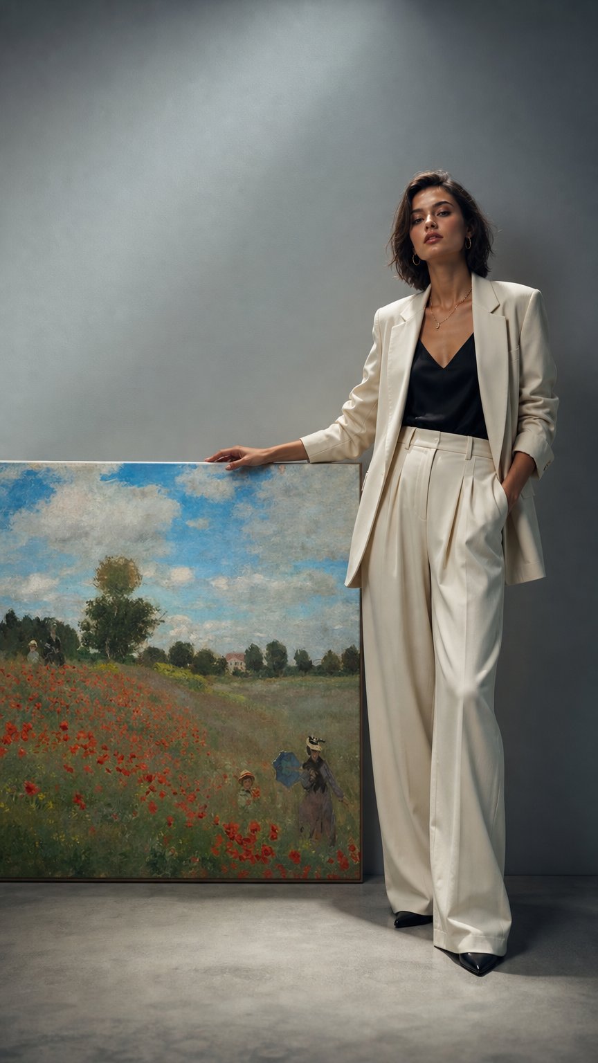 AI product shot of Mohnfeld bei Argenteuil von Claude Monet