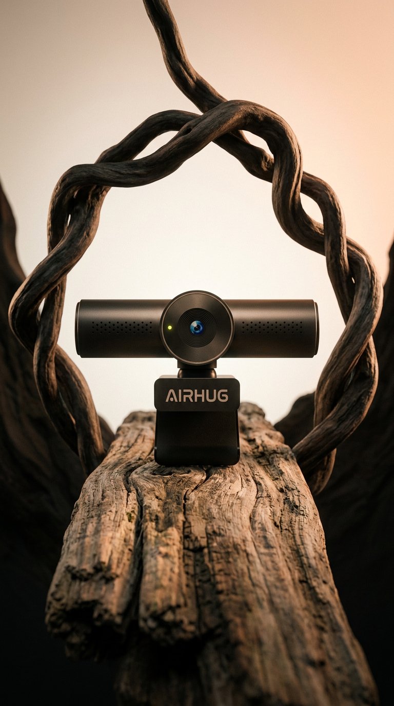 AI product shot of 2K Webcam with Noise Canceling Microphones, USB Web Cam for Computer and Laptop Plug & Play, Web Camera with Privacy Cover, 71°Wide-Angle,for Streaming and Conferencing,Compatible Skype Zoom YouTube