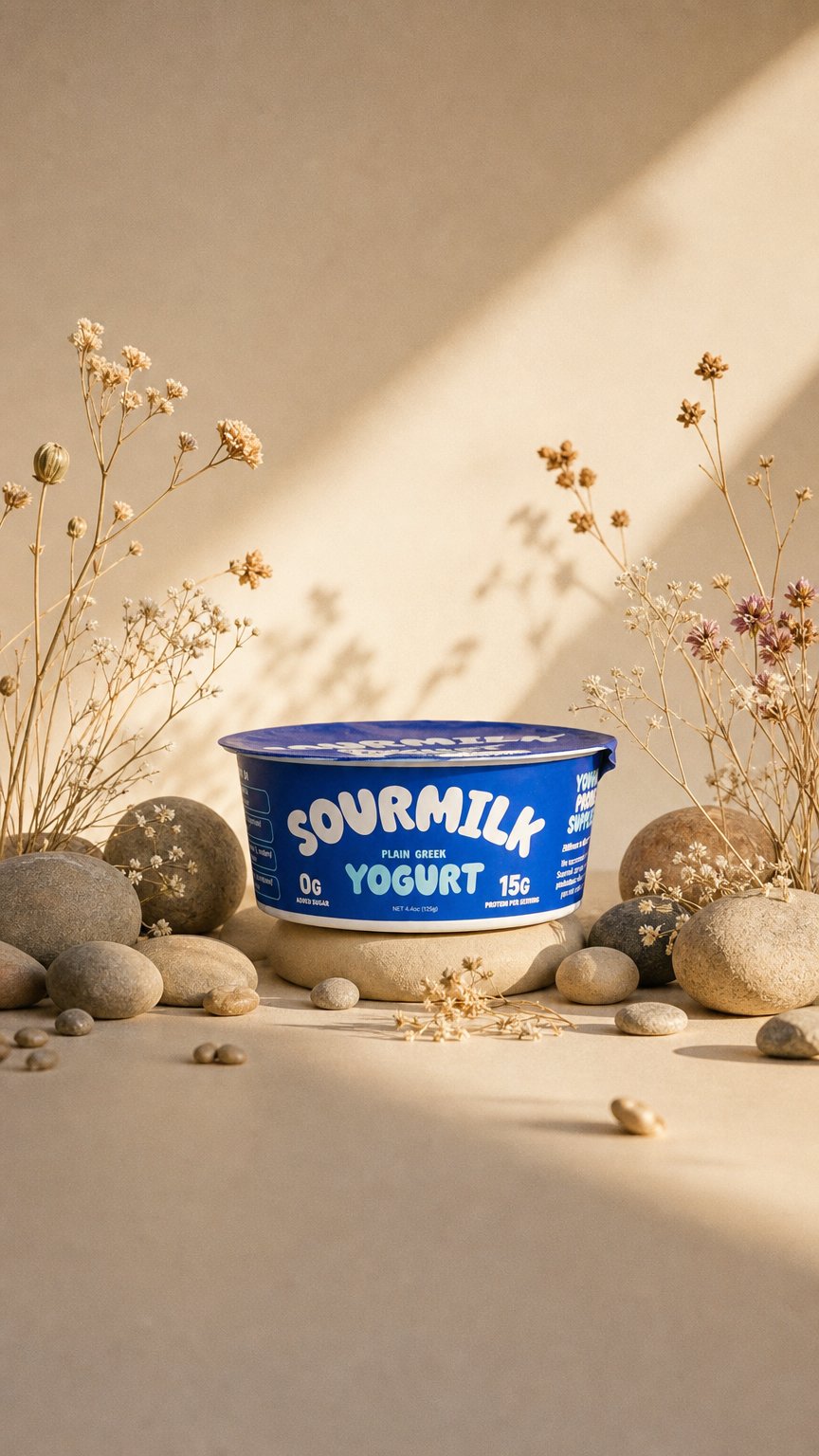AI product shot of Sourmilk Yogurt Single Serve