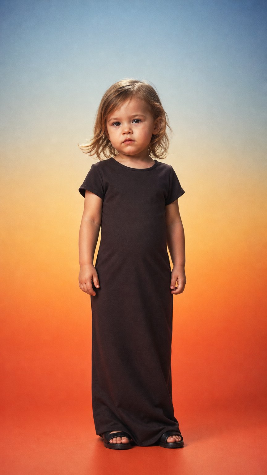 AI product shot of [WHOLESALE] Baby Midi Dress Faded Black