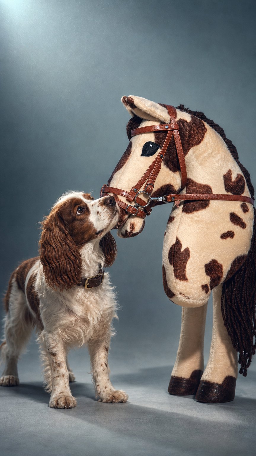 AI product shot of Hobby Horse Dakota - Srokaty (Konik na kiju) A3