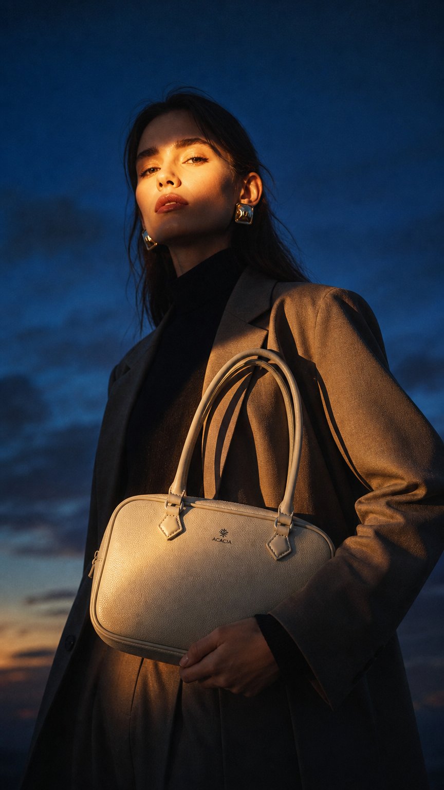AI product shot of Sage East West Bag