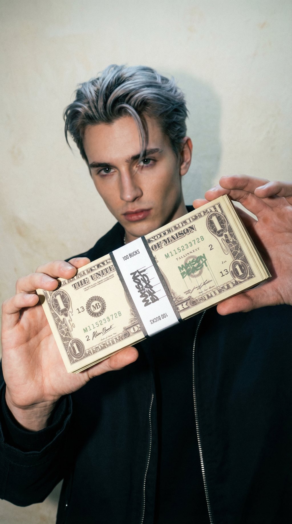 AI product shot of Maison Beast Physical Gift Card – “The Stack” (€100)
