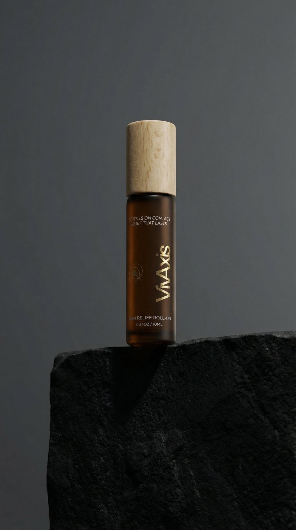 AI product shot of VivAxis Warming Roll-On