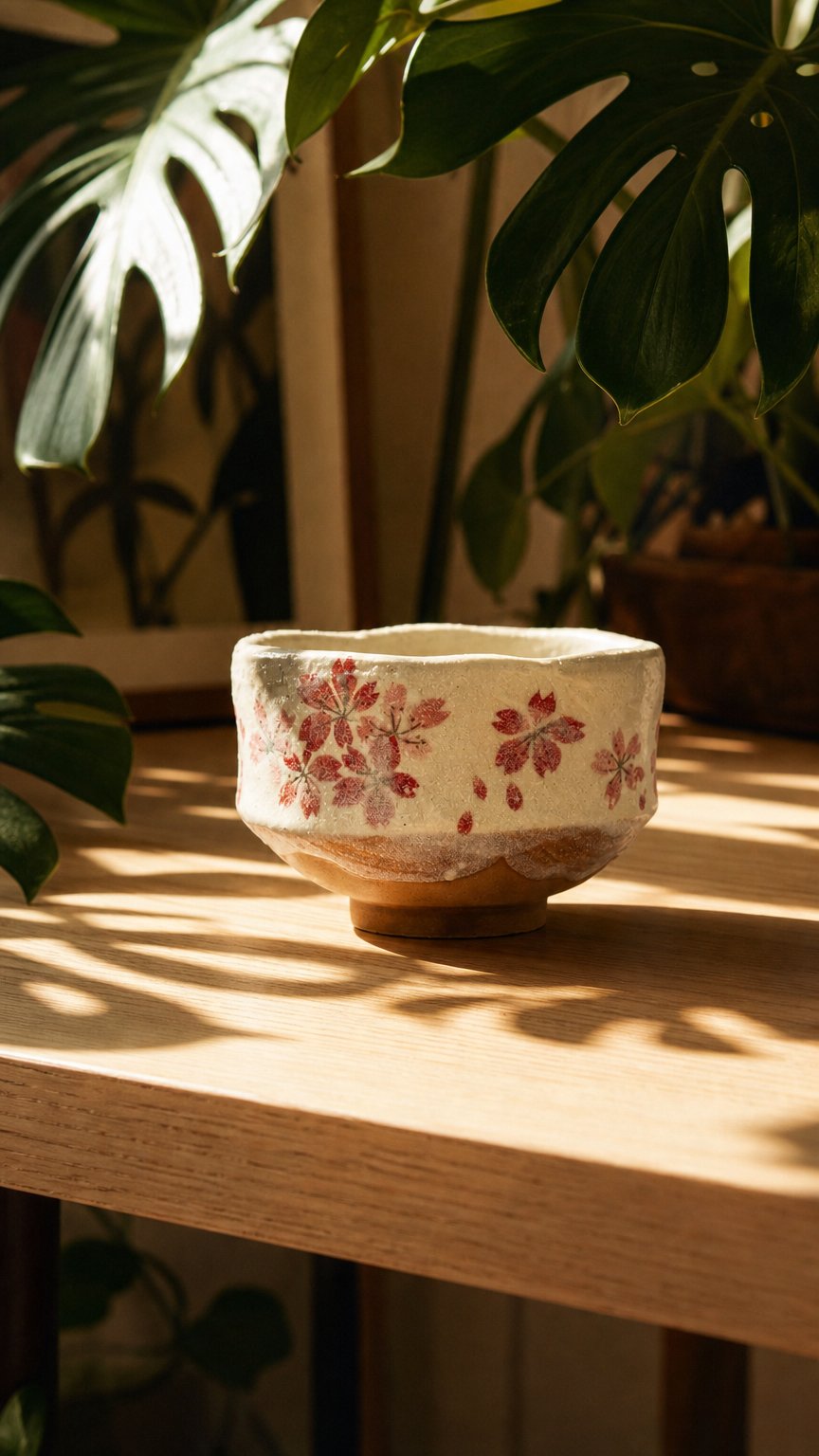 AI product shot of Matchawan Saku japońska czarka do matchy