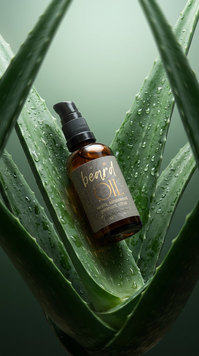 AI product shot of Everyday kānuka beard oil