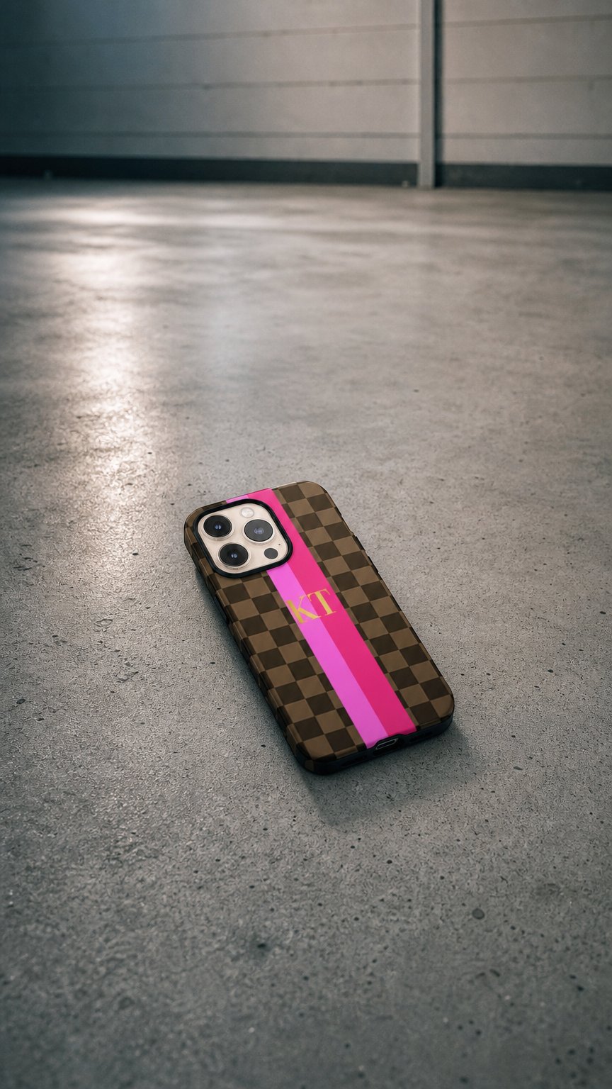 AI product shot of Personalized Initial Phone Case