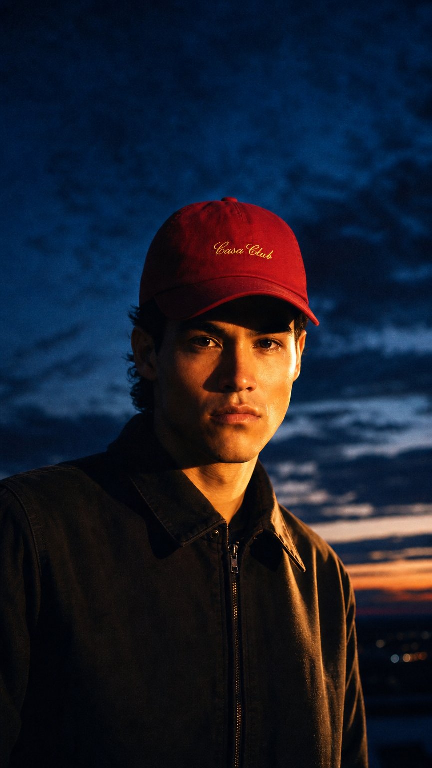 AI product shot of Red Ripstop Everyday Cap