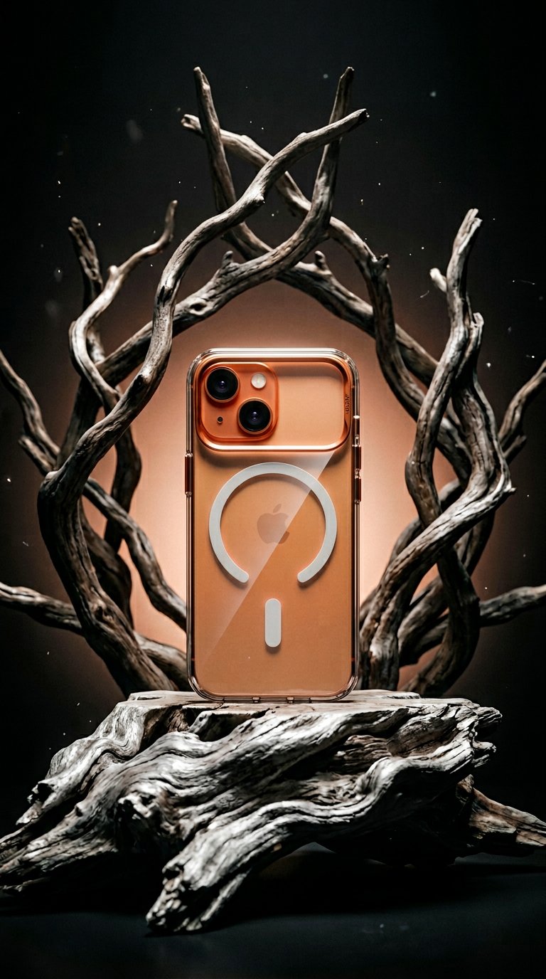 AI product shot of Mag Glass for iPhone 17 series