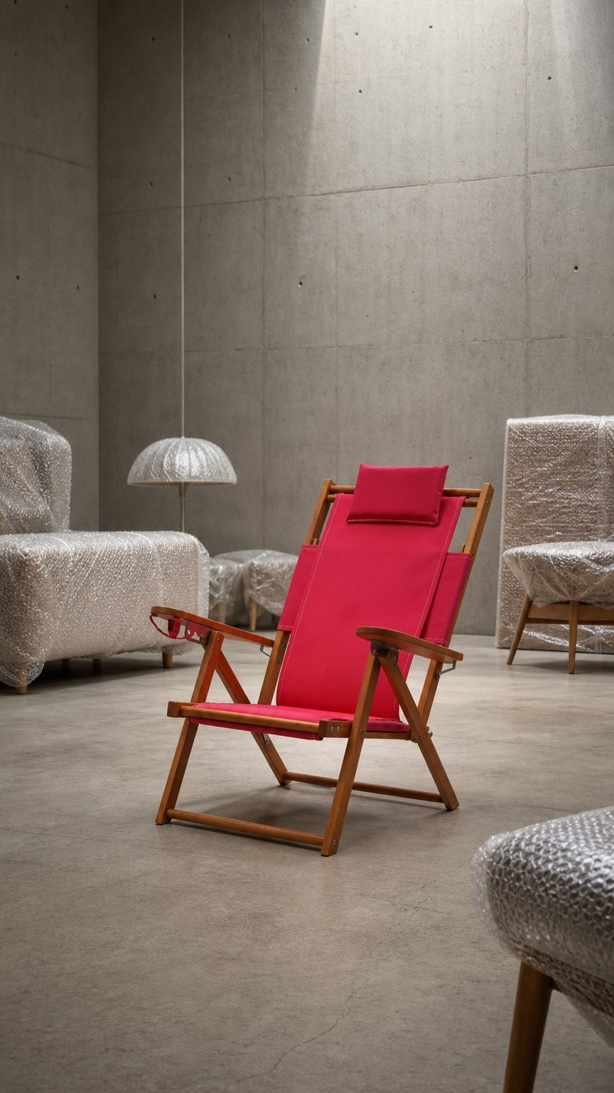 AI product shot of Nauset Recliner- Pink