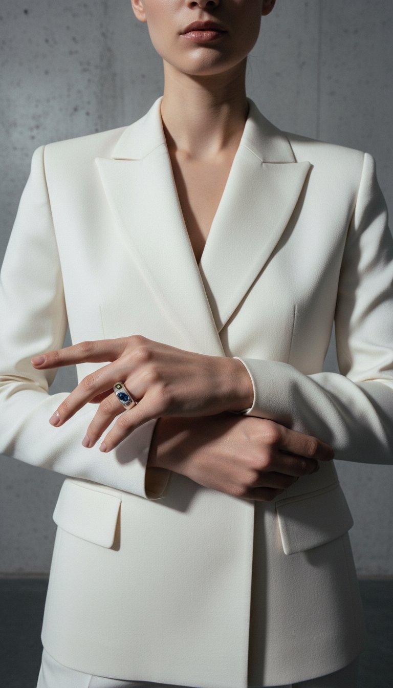 AI product shot of The Kepler – 925 Sterling Silver with Moissanites – EUR 60 | US 9
