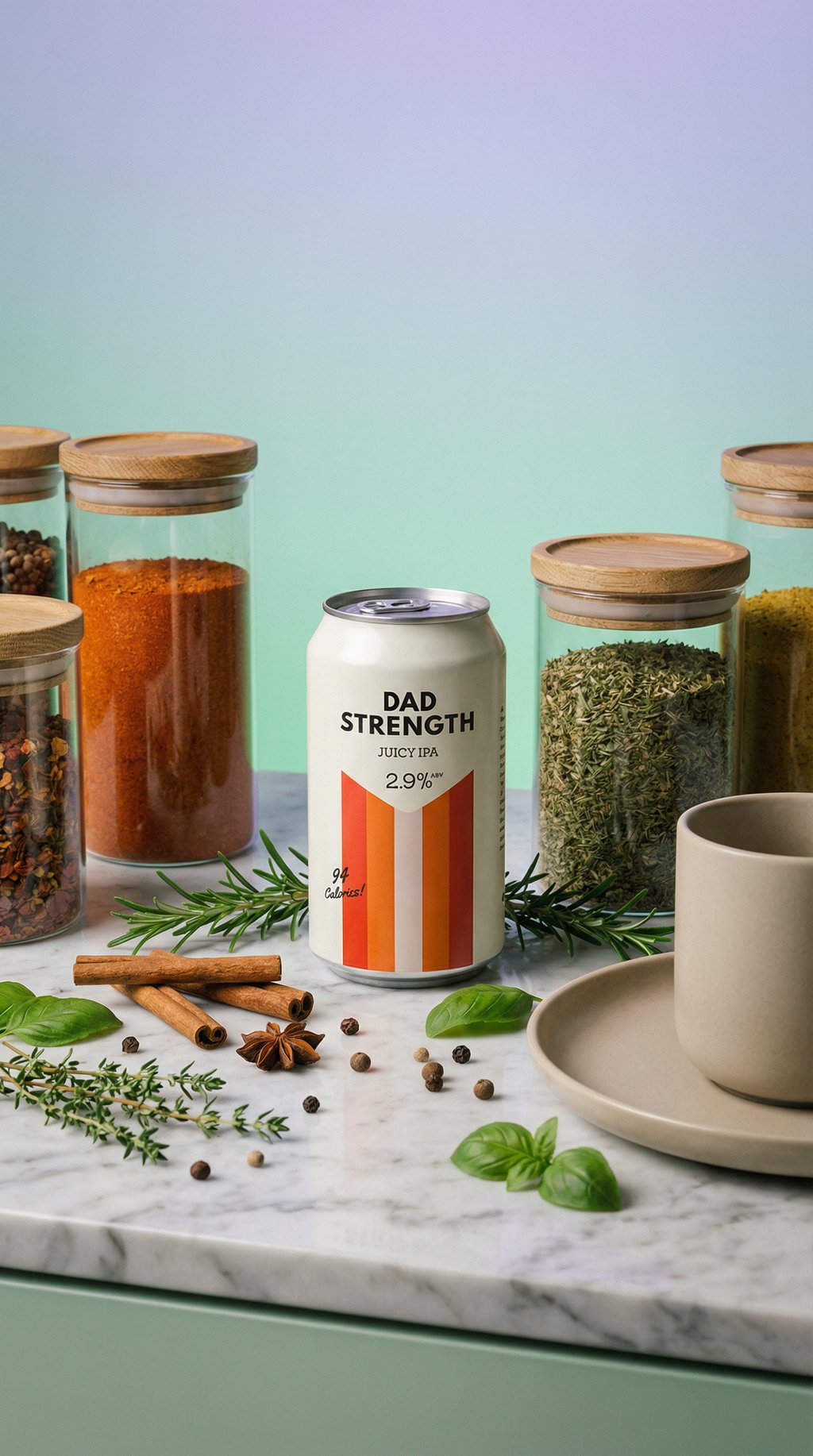 AI product shot of Juicy IPA