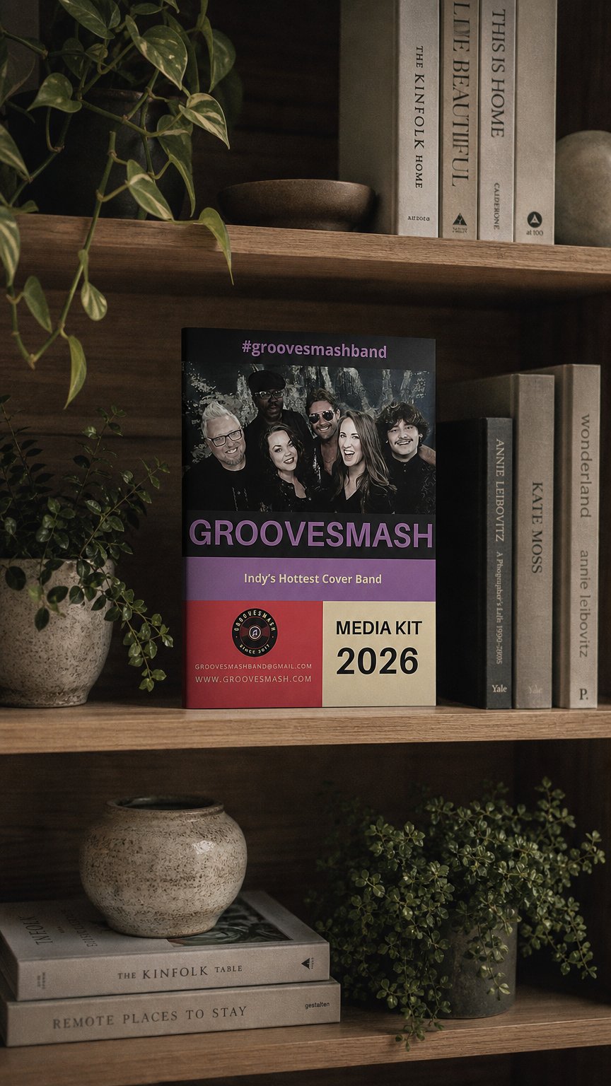 AI product shot of GROOVESMASH MEDIA KIT 2025