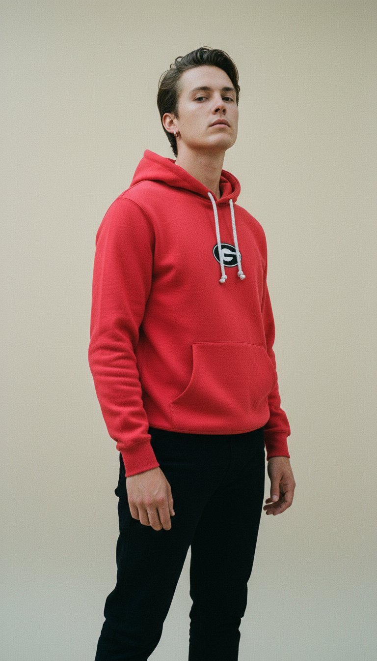 AI product shot of Rhoback Gameday hoodies