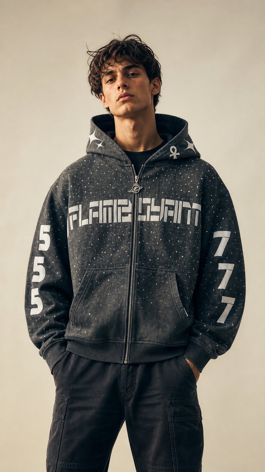 AI product shot of Divine Timing Hoodie