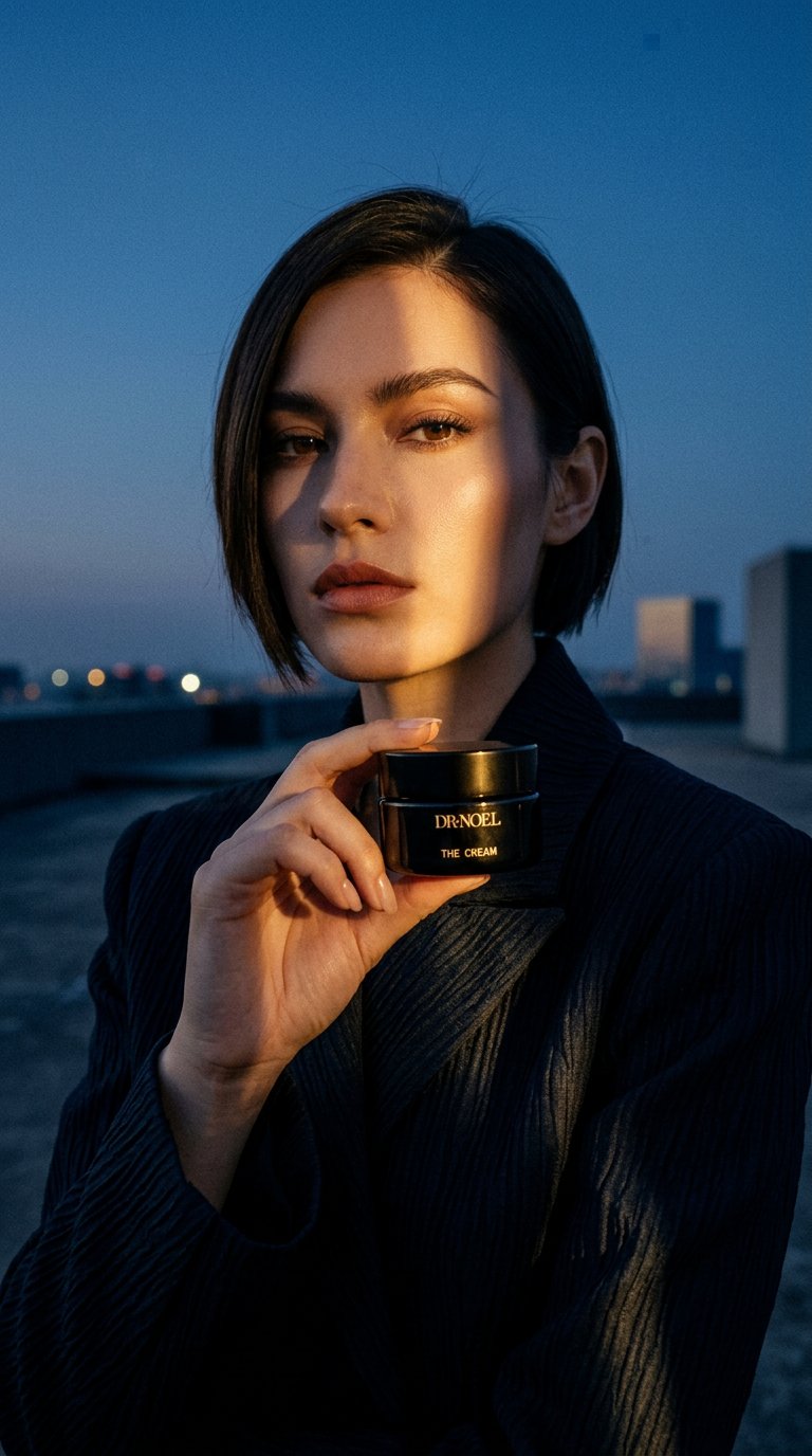 AI product shot of Dr. Noel The Cream - Luxury Skincare - Molecular Science Renewal Cream