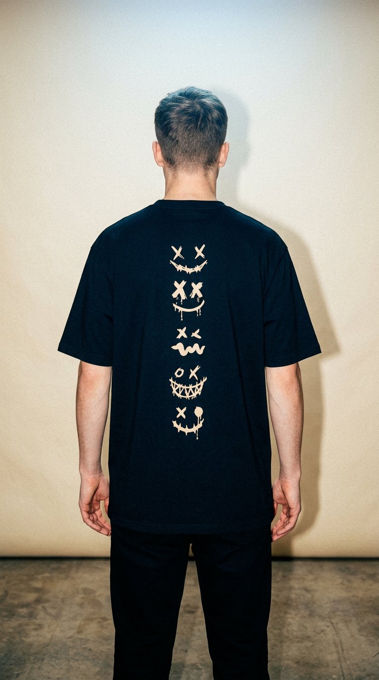 AI product shot of Arabic Streetwear T-shirt