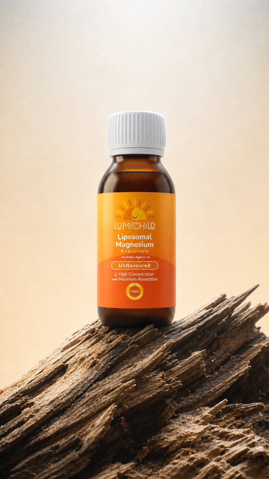 AI product shot of Liposomal Magnesium for Kids (Age 1+) Unflavoured 150ml