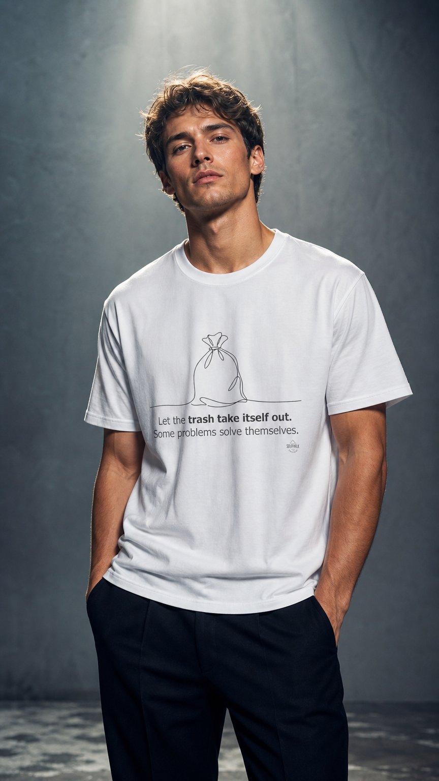 AI product shot of The "Self-Cleaning" Graphic Tee