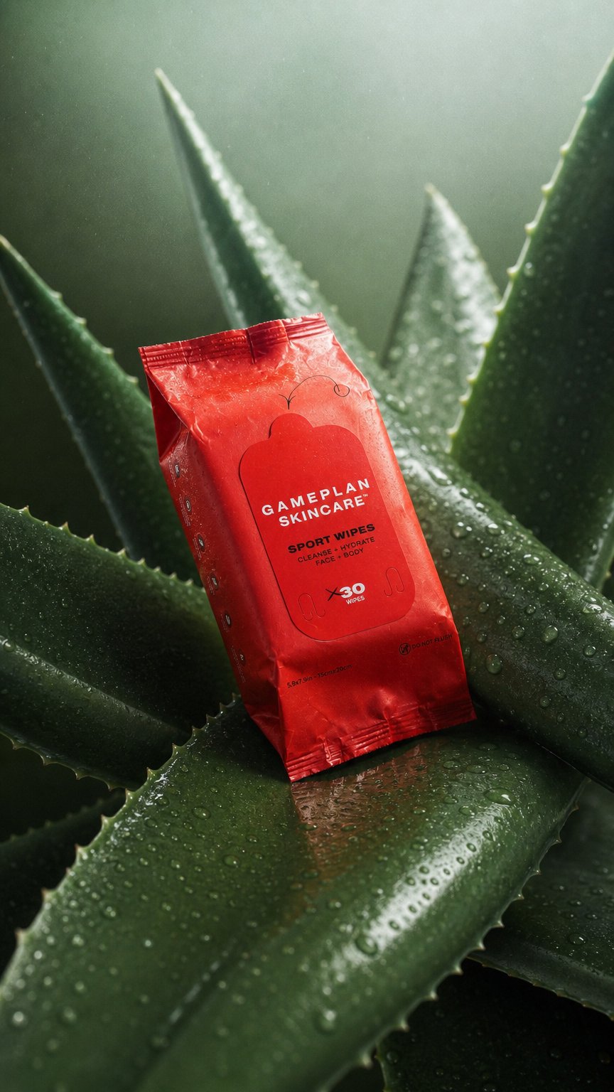 AI product shot of Post-Sweat Sport Wipes